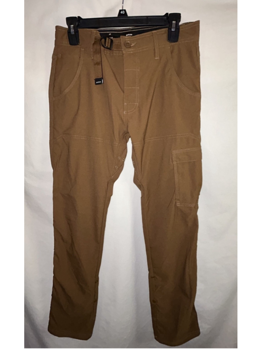 PrAna Stretch Zion Slim Fit Pants Mens 31 X 31 Sepia Brown 1969831 Hiking Trail